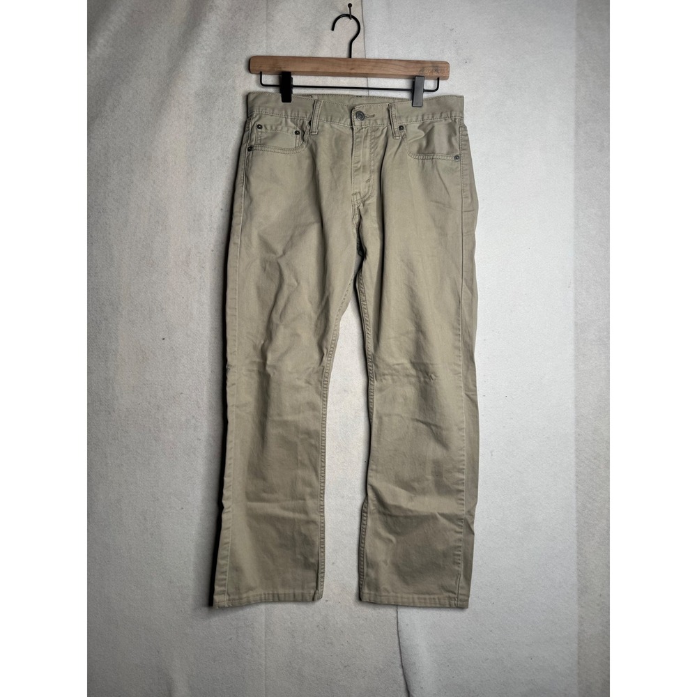 Levis 514 Straight Fit Pants Mens 30x27‎ Tan Khaki Cotton Twill Chino 00514-1028